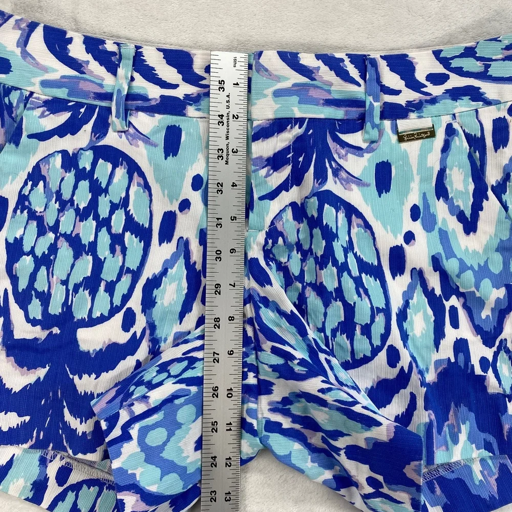 Lilly Pulitzer Callan Shorts Pineapple Print‎ Cotton Blend Size 6 - flaw